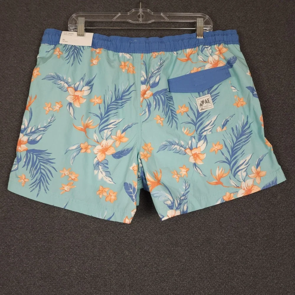 American Eagle Outfitters Mens Swim Trunks XL‎ Tropical Floral 5.5 Inch Inseam